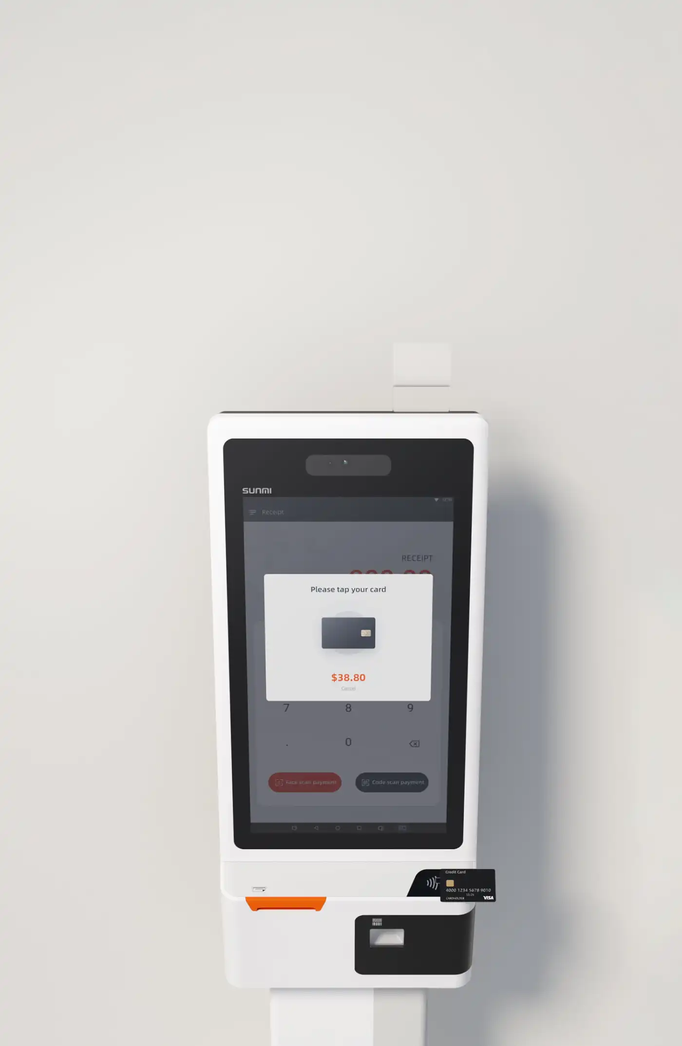 SUNMI K2 self-service terminal used as a ticketing and access workflow reference